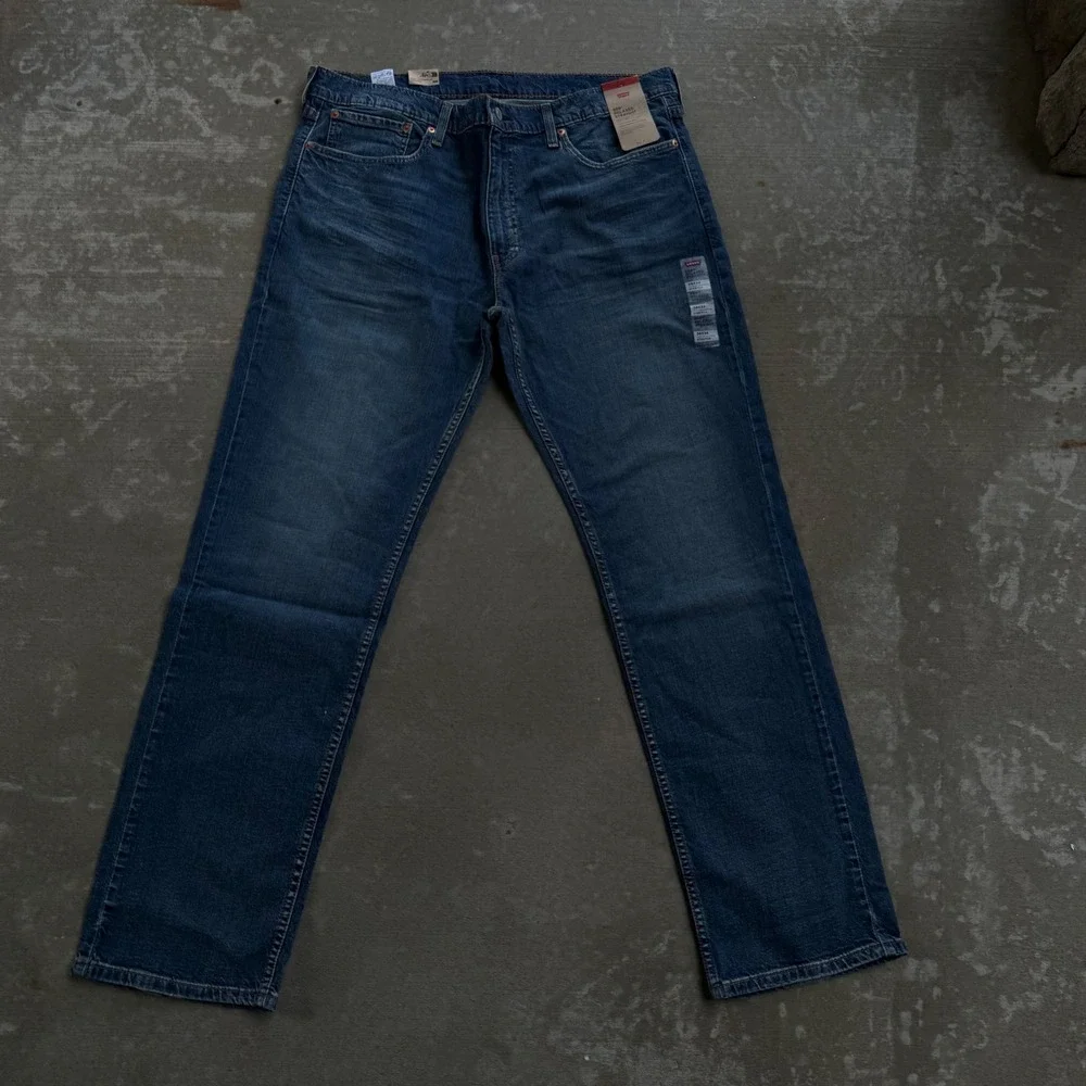 Levis 559 Relaxed Straight Jeans Mens 38x34 Medium Wash Blue Stretch Denim